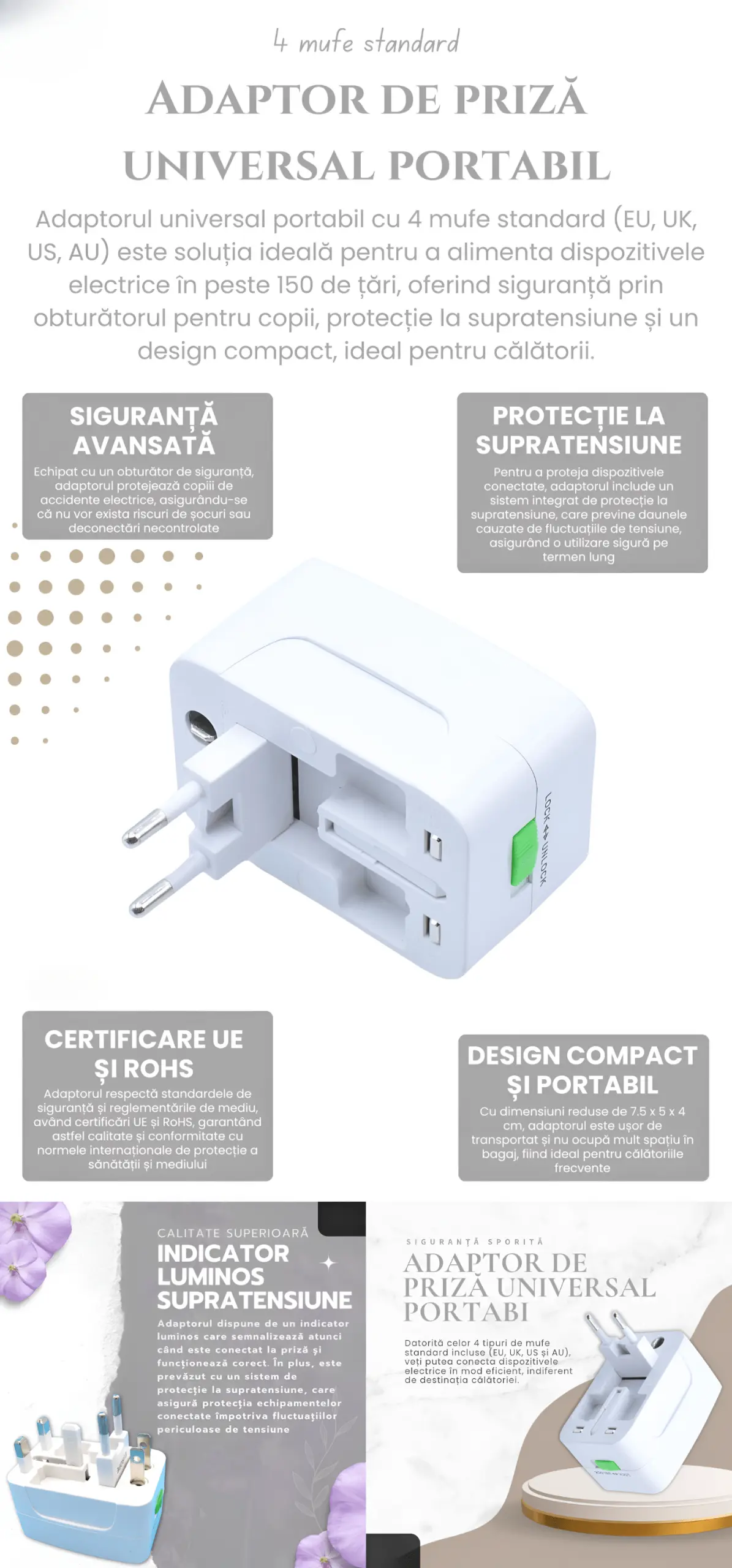 Adaptor priza universal