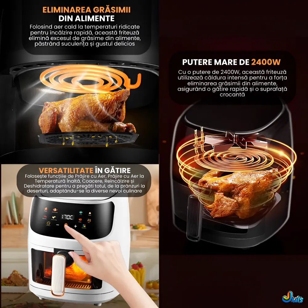 Caracteristici friteuza cu aer cald