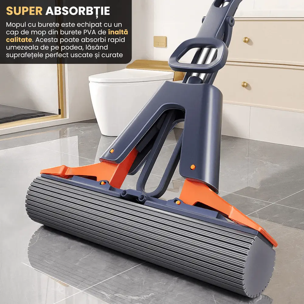 Mop cu Burete Super Absorbant