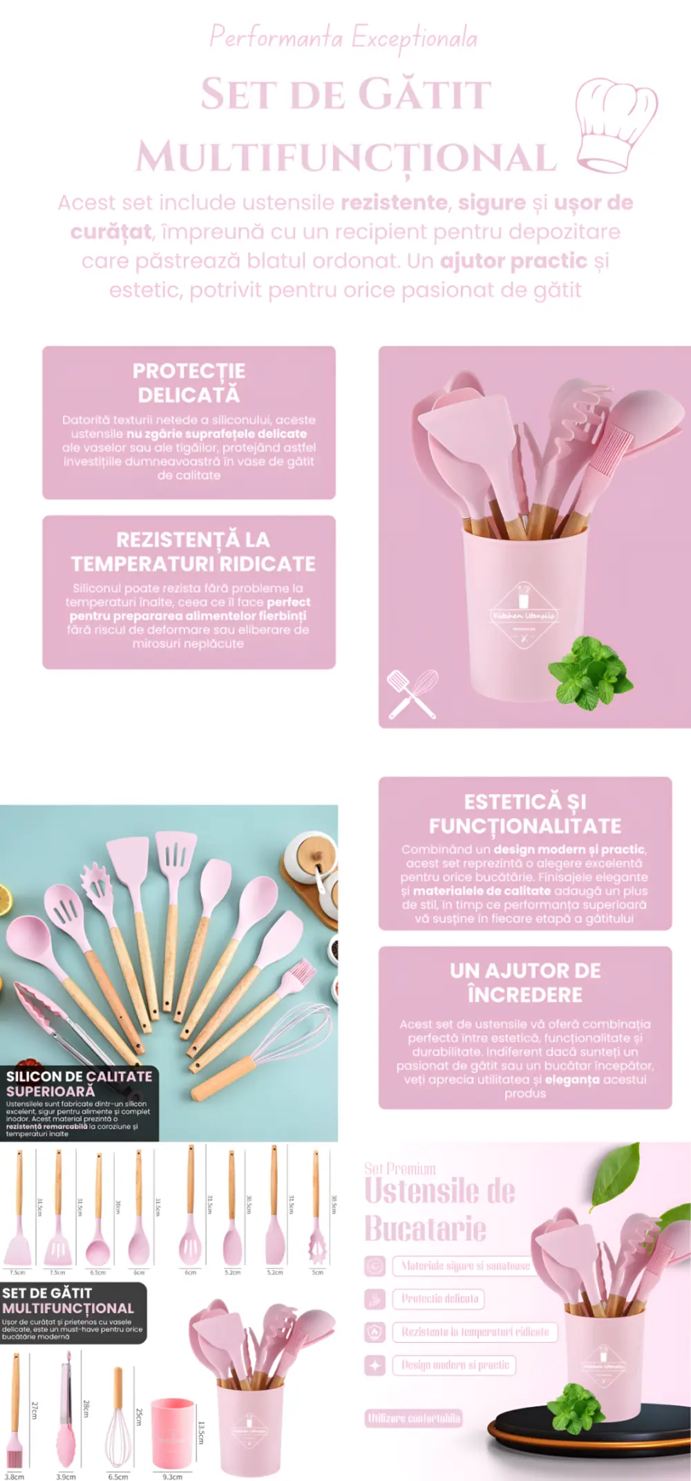 Set de Ustensile de Bucatarie