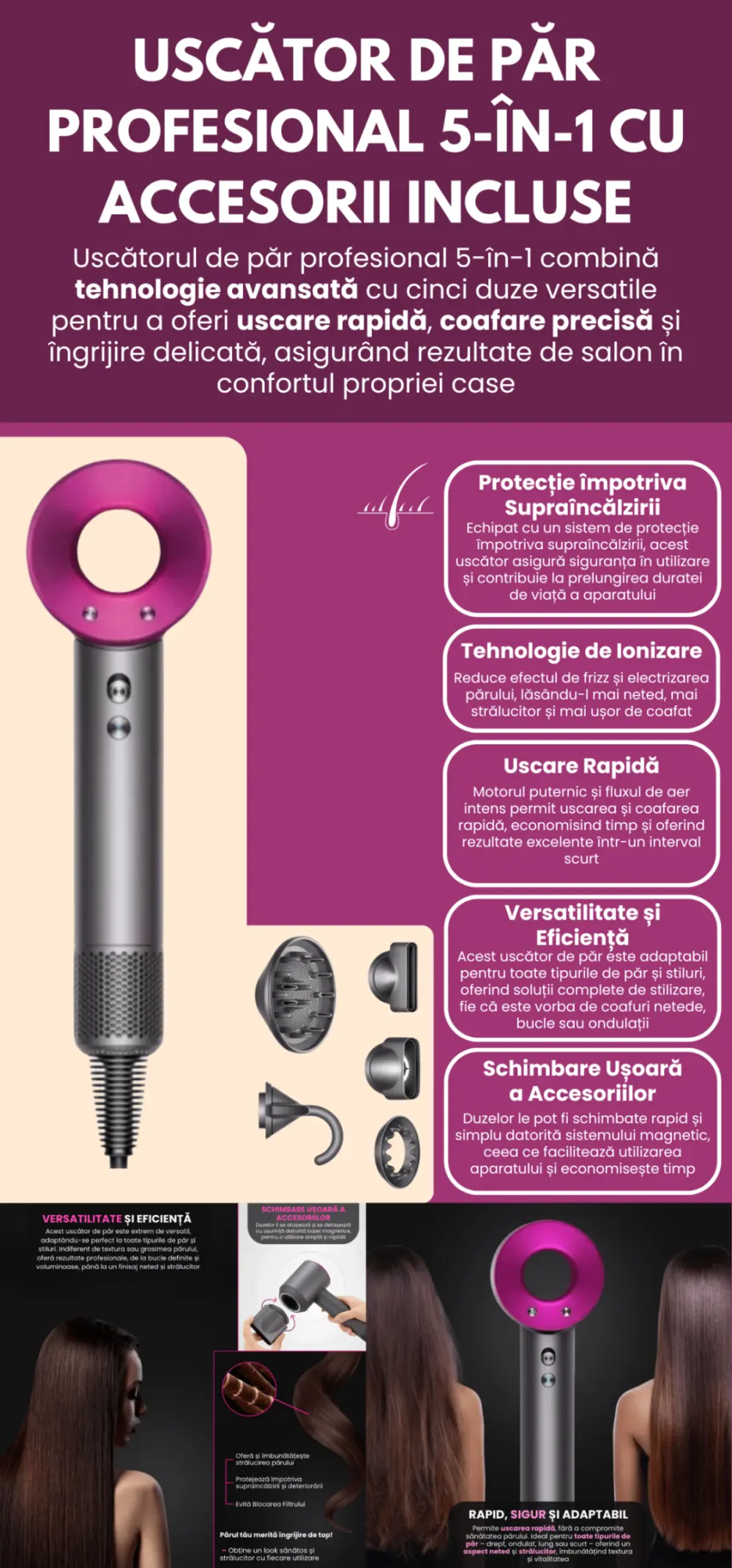 Uscator de Par Profesional 1600W