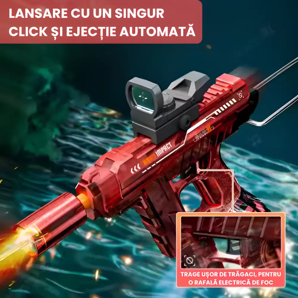 pistol apa rosu