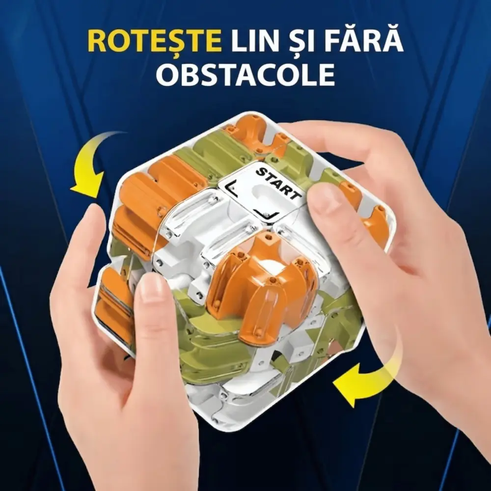 Cub Labirint 3D Cu Bila Puzzle Logic Antistres