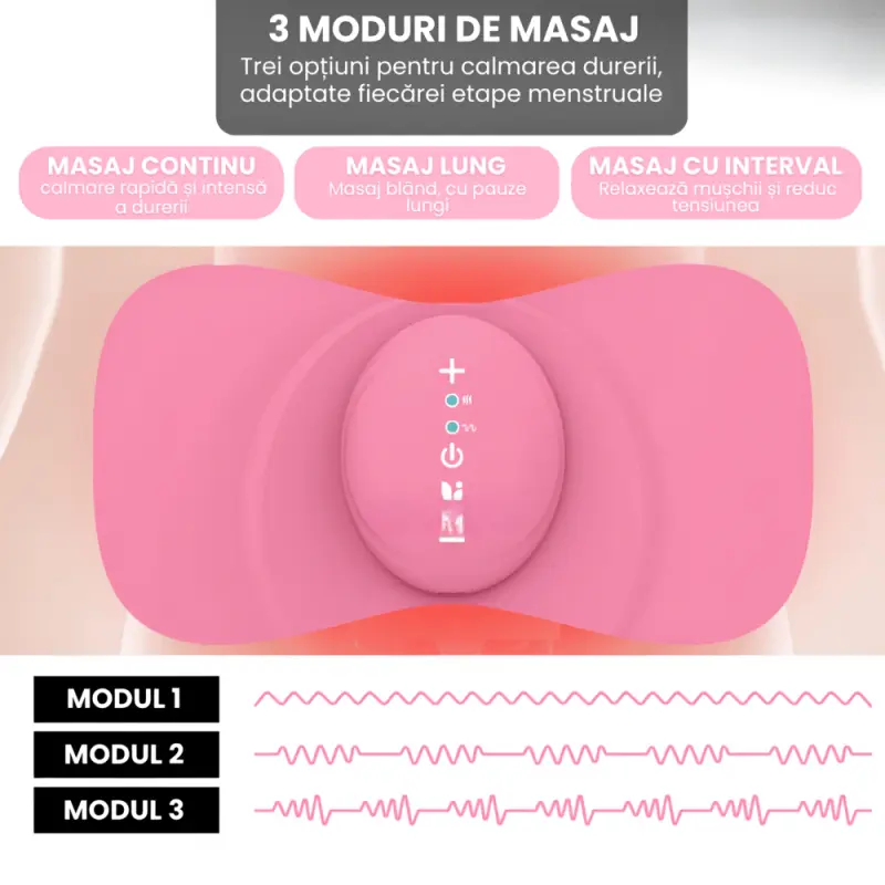 Dispozitiv Ameliorare Dureri Menstruale Laxdore cu Incalzire Electrica Calda si