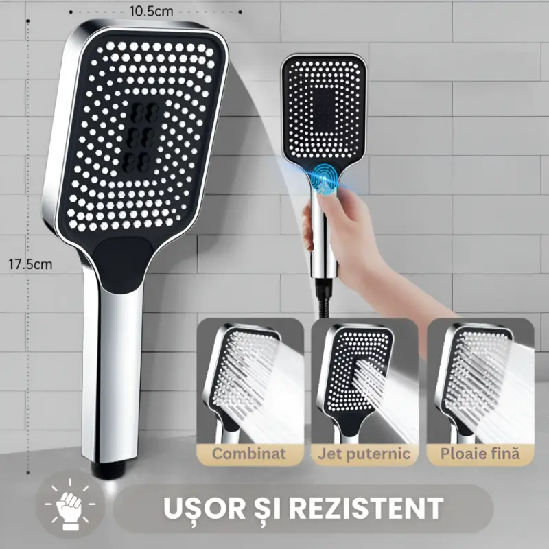 Cap Dus Presurizat 5 Functii cu Buton On Off