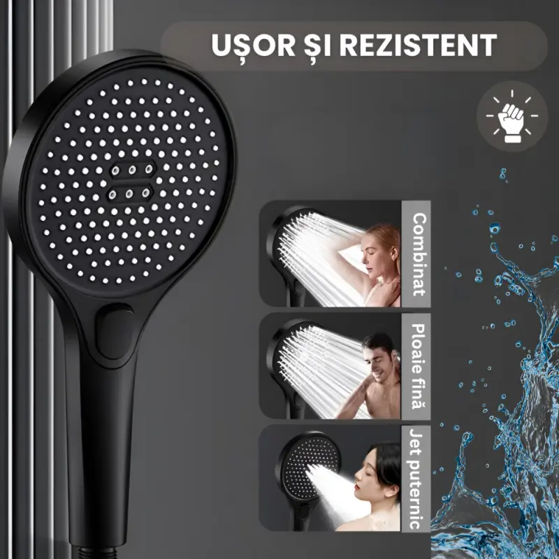 Cap Dus Presurizat Para 3 Functii cu Suport Autoadeziv Fara Gaurire