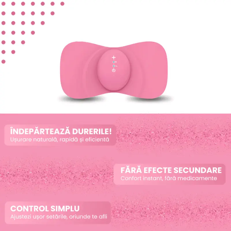 Menstrual Pain Relief Device with Electric Heating and EMS Microcurrent — Portable