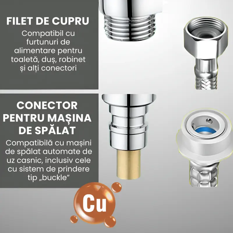 Robinet Unghiular Dublu 2 In 1