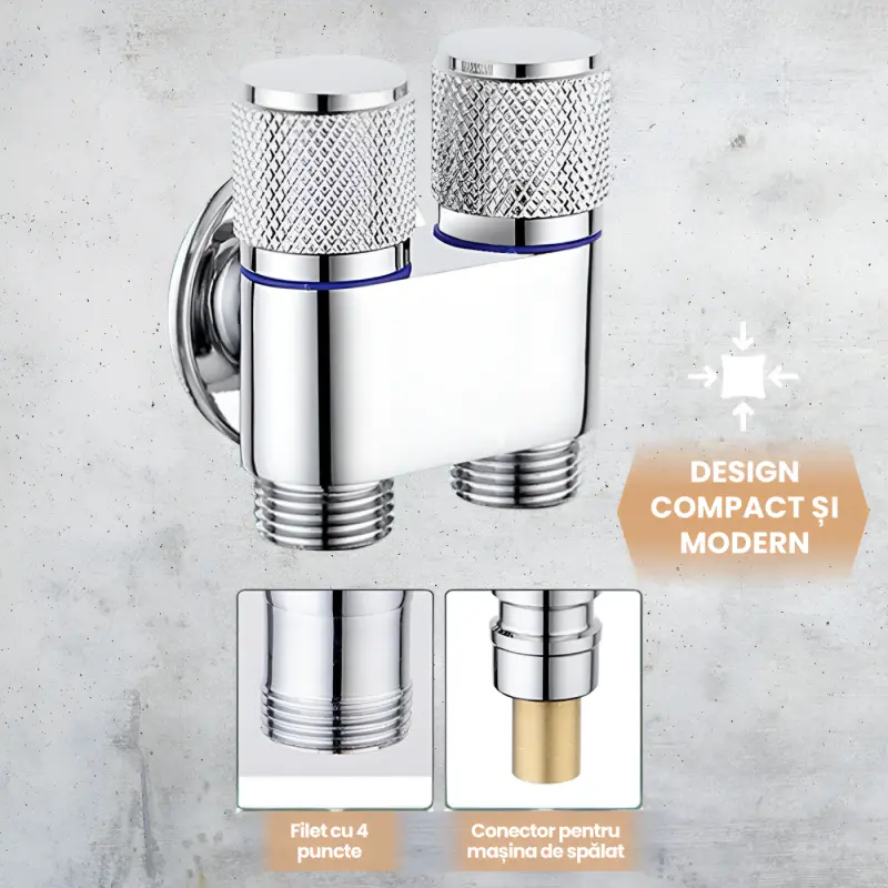Robinet Unghiular Dublu 2 In 1