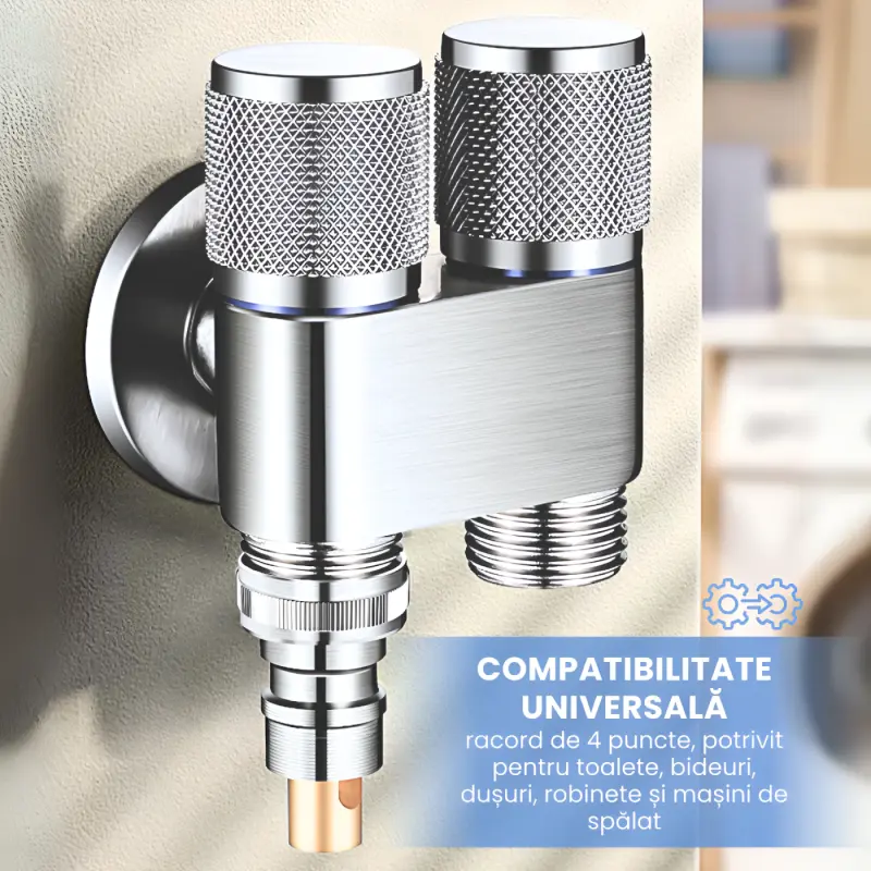Robinet Unghiular Dublu 2 In 1