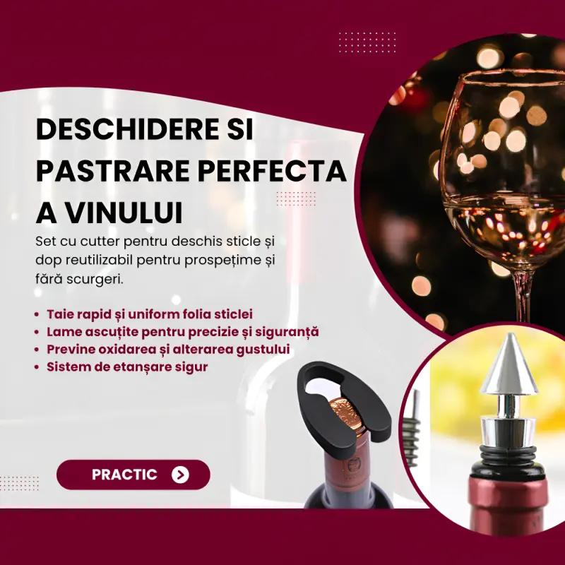 Set Cadou Vin Rosu 5 Piese