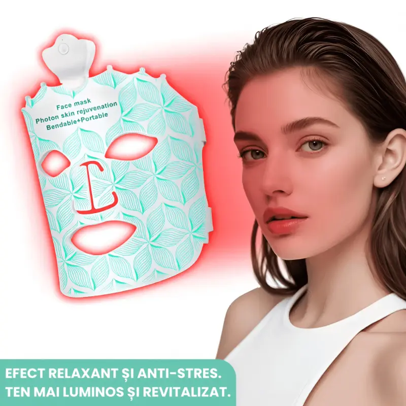 Masca LED terapie cu lumina rosie
