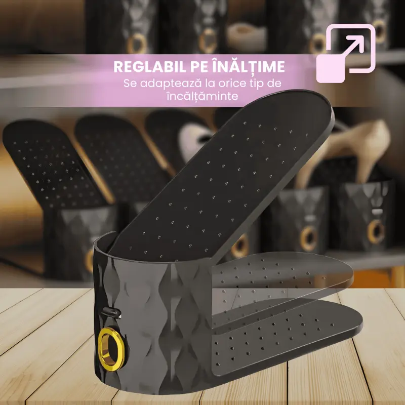 Organizator Incaltaminte Reglabil Pentru Dulap si Rafturi