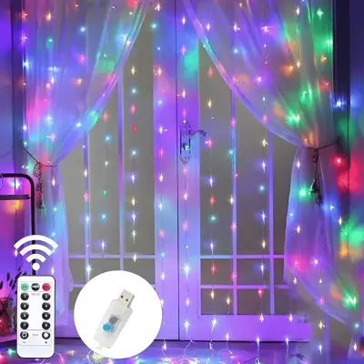Lumini Perdea USB 600 LED-uri Colorate