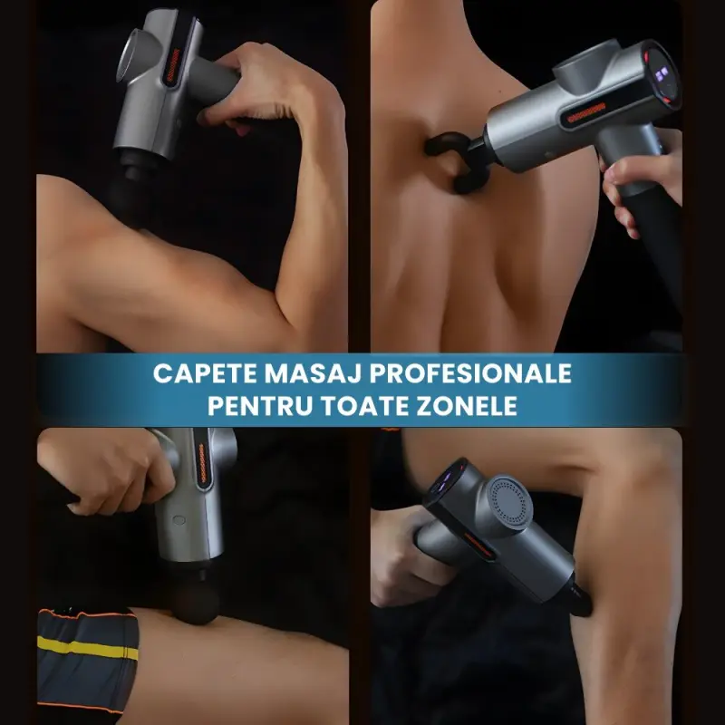 Pistol Masaj Profesional Tip Pistol pentru Recuperare Musculara Rapida