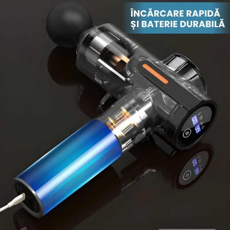 Pistol Masaj Profesional Tip Pistol pentru Recuperare Musculara Rapida