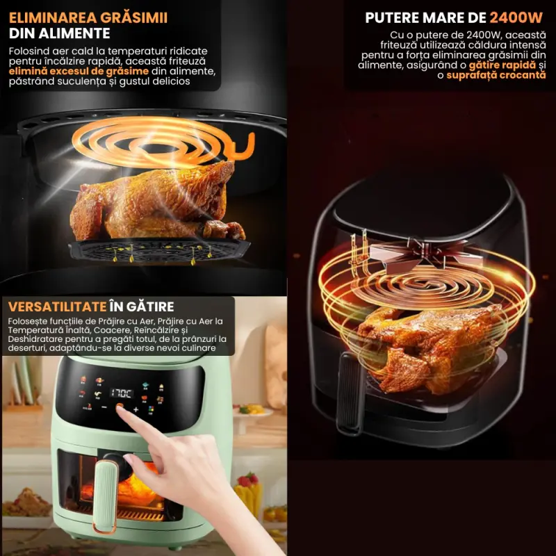 Friteuza Cu Aer Cald 2400W