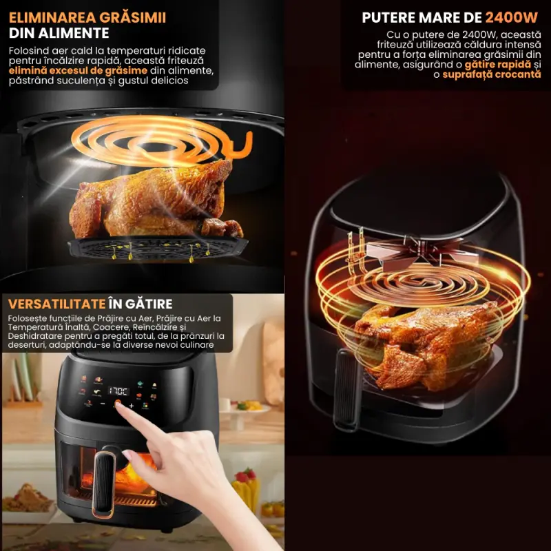 Friteuza Cu Aer Cald 2400W