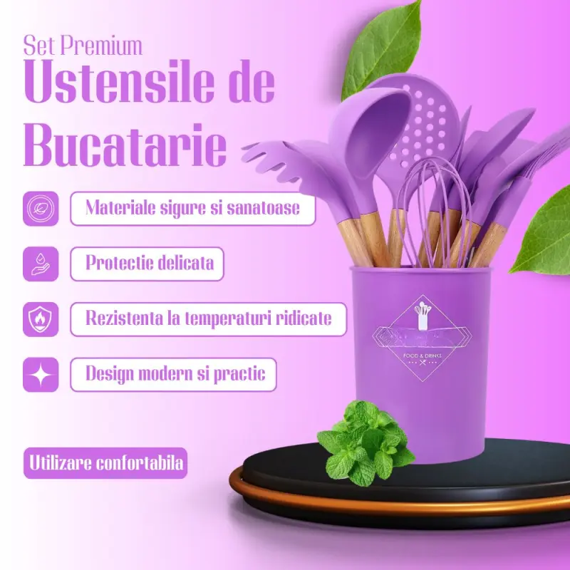 Set Premium Ustensile de Bucatarie pentru Gatit