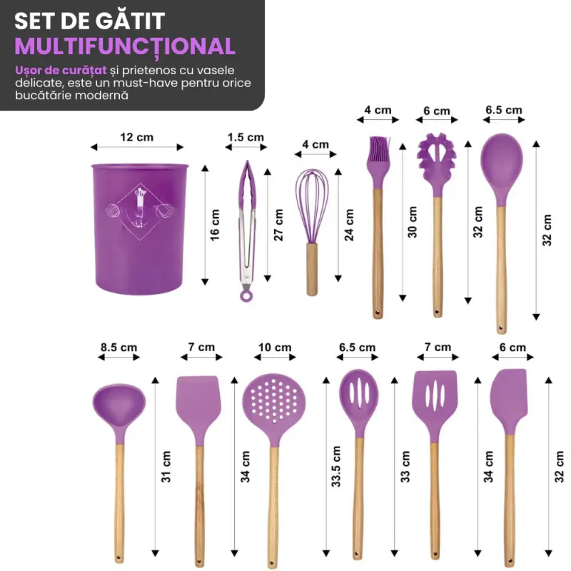Set Premium Ustensile de Bucatarie pentru Gatit