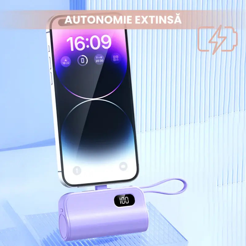 Powerbank Portabil Universal cu 3 mufe USB-C