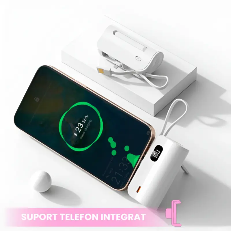 Powerbank Portabil Universal cu 3 mufe USB-C