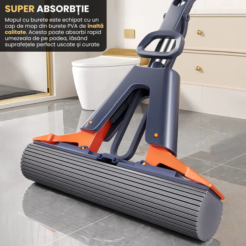 Mop cu Burete Super Absorbant