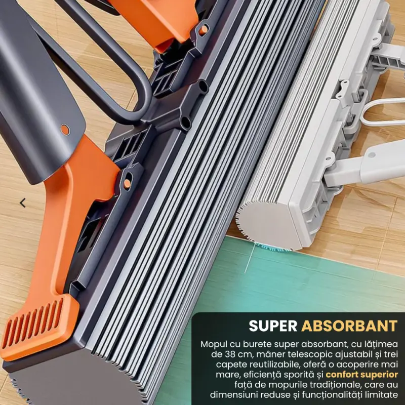 Mop cu Burete Super Absorbant