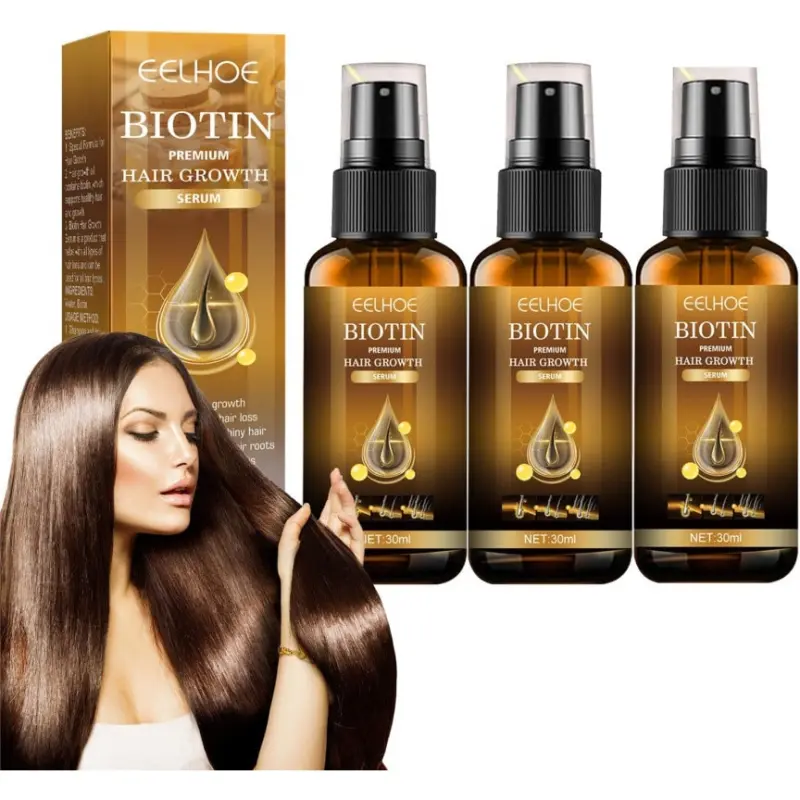 Set profesional EELHOE 3 bucati spray + ulei de biotina