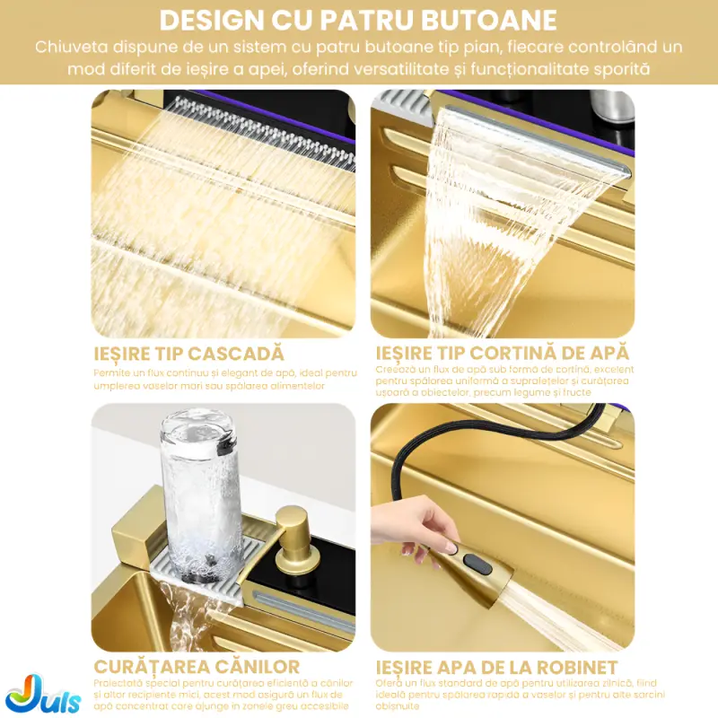 Set Chiuveta Bucatarie Multifunctionala cu Afisaj LED