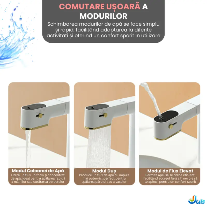 Robinet Multifunctional cu Display LED HD