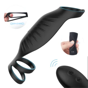 Dispozitiv Automat Intarziere Ejaculare Barbati, Control Rezistenta, Placere, Vibrare, Telecomanda, Silicon Moale, ABS Durabil, Rezistent Apa IPX7, Compact, Ergonomic, Reincarcabil USB, Experienta Intima Personalizata