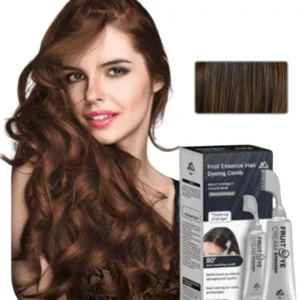 2 x Vopsea De Par Avansata, Aplicare Directa Cu Pieptene Integrat, Formula Naturala Fara Amoniac, Hidratare Intensa, Acoperire Uniforma Si De Lunga Durata, Castaniu