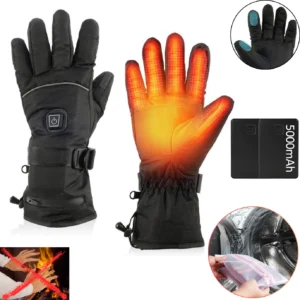 Manusi Calde Incalzite Electric, Incalzire Constanta si Rapida Maini, 3 Moduri, Control Inteligent Temperatura, Alimentare Powerbank, marime unica, pentru barbati si femei, Material Textil Rezistent, Suprafata AntiAlunecare, Gri