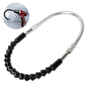 Adaptor Bormasina Universal Cu Ax Flexibil, Extensie 295 Mm Compatibila Cu Surubelnita Electrica Manuala, Burghiu Prelungitor Biti Burghie Hexagonale 1/4, Acces Colturi Inguste, Mobilier, Aparatura Electrica, Metal Durabil, Argintiu